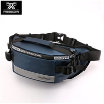 Fly dust fashion outdoor fanny pack Casual close-fitting belt reflective strip chest bag Large capacity anti-theft mobile phone oblique cross bag