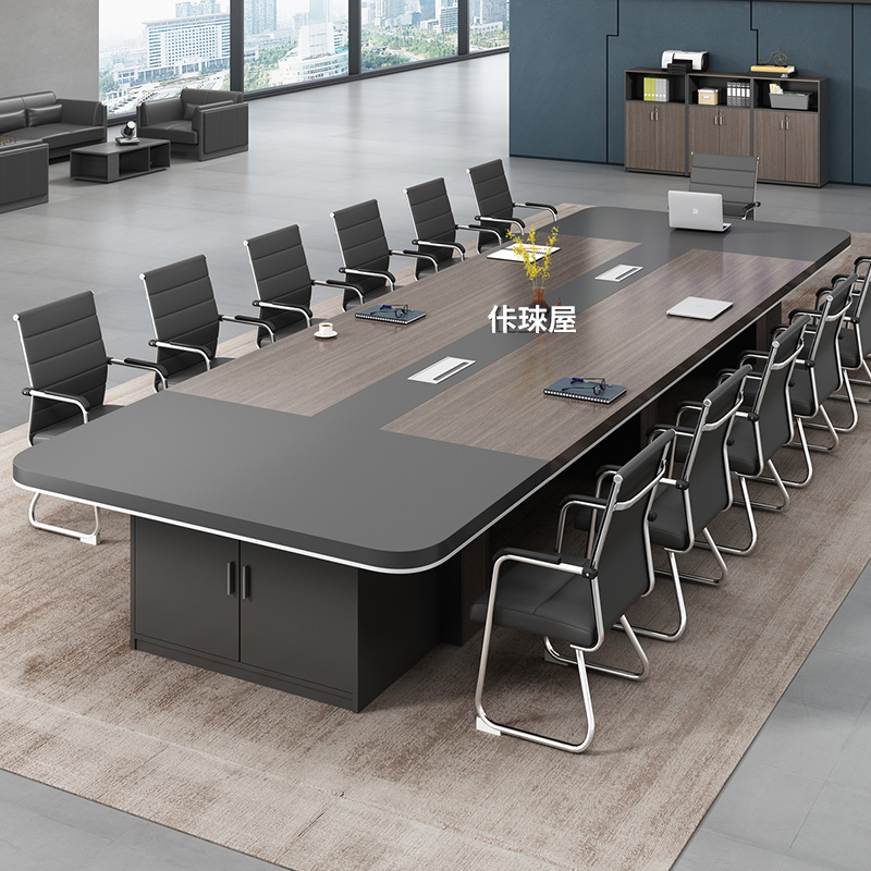 Office furniture conference room long table conference table modern simple large-scale business negotiation staff training table and chair combination