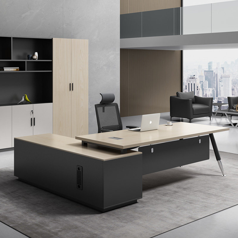 Office furniture owner table minimalist modern head desk manager table owner desk chair combined large class bench single