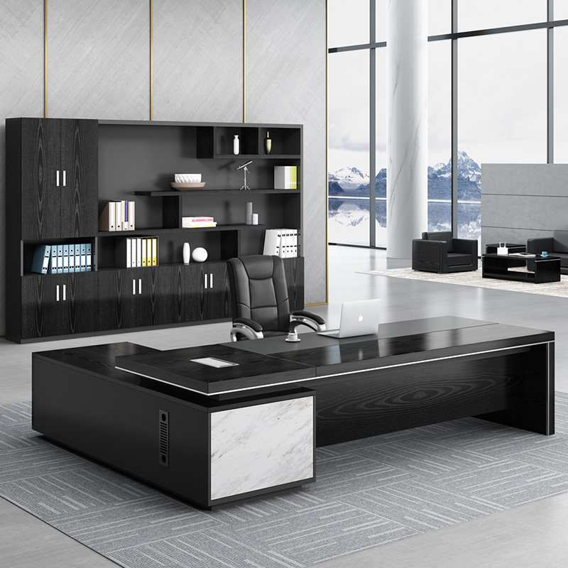 Boss table, Chief desk, simple modern manager, desk supervisor, office table and chair combination furniture single