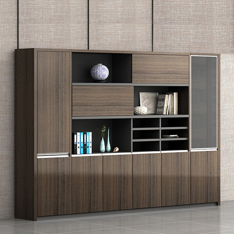 Office furniture filing cabinet wooden high cabinet boss office bookcase simple modern data cabinet background cabinet