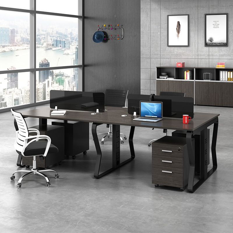 Office Furniture Staff Station Staff Station Screen Holder Desk Brief about 4 6 People's Office Table and chairs Composition