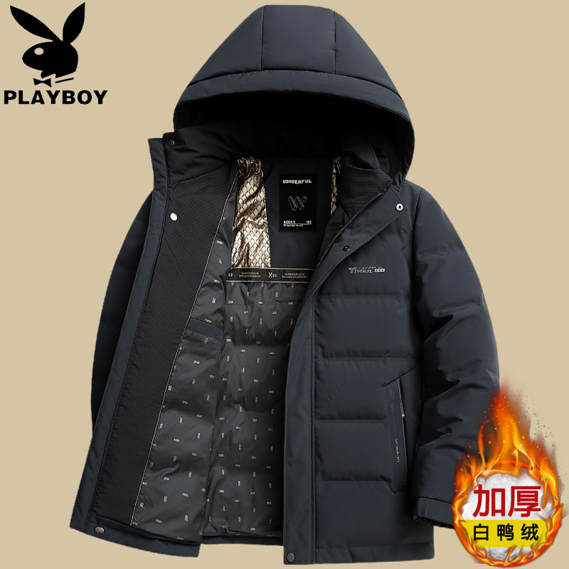 Пуховик Playboy, мужская короткая зимняя новая повседневная толстая зимняя куртка для мужчин среднего возраста, теплая куртка для папы