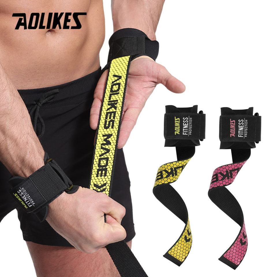 Gym Fitness Grip Straps Training Wrist Support Pull up Bands