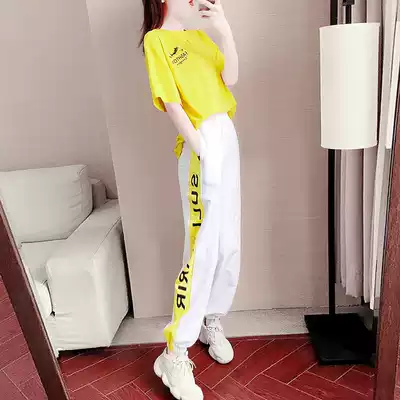 Hong Kong Tide Brand Fashion Leisure Sports Set Women Summer 2021 New Loose Korean Slim Two-Piece