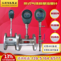 High-precision thermal gas mass flowmeter plug-in pipeline compressed air oxygen nitrogen natural gas