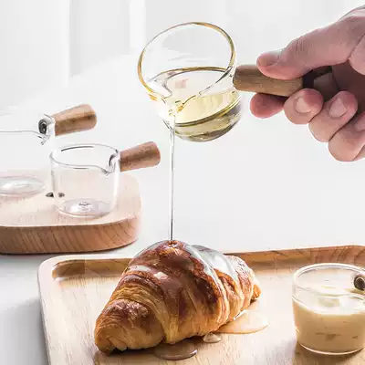 Japanese-style glass handle dish with handle mini milk pot Milk Cup small milk jug coffee ware sauce dish small dish