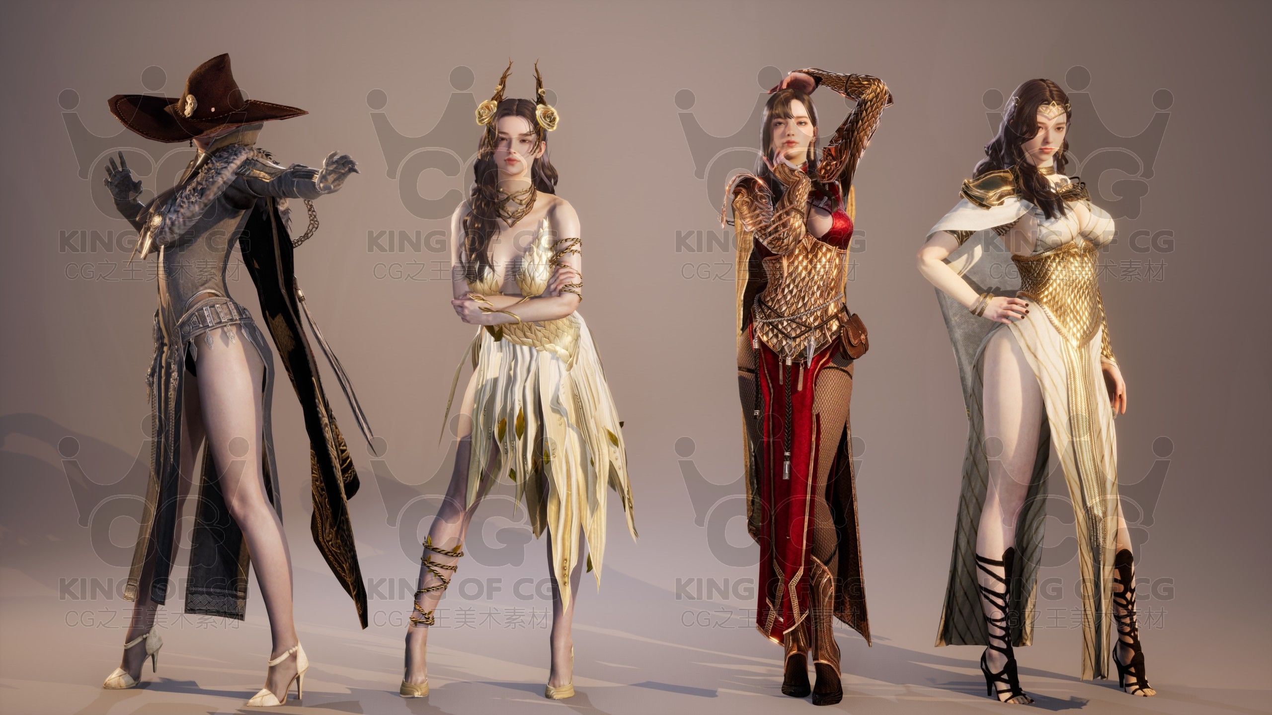 图片[2]-UE4虚幻引擎渲染模板灯光摄像后期场景游戏环境人物角色展示效果-cg男孩