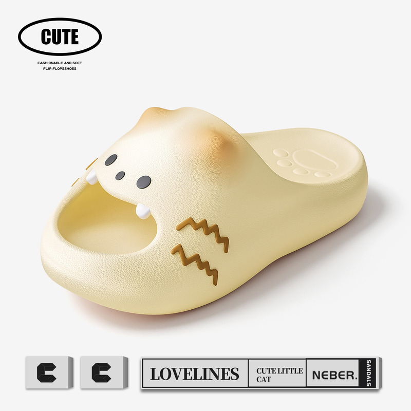 Cute Cat Slippers for Women 2026 New Style Home Indoor Bathing Non-Slip Anti-Odor Silent Outdoor Wear Women's Sandals Cute Cat Slippers for Women 2026 New Style Home Indoor Bathing Non-Slip Anti-Odor Silent Outdoor Wear Women's Sandals