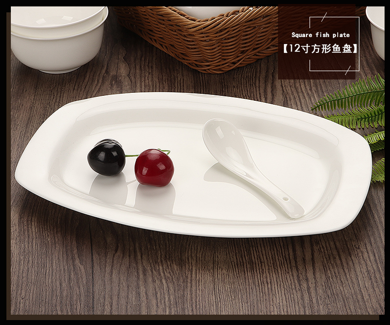 Ipads bowls disc household tableware suit item dishes individual freedom and tie - in combination of pure white ceramic bowl