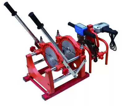 63-160 63-200 hand push hot connection frame PE second ring pipe hot melt butt welding pipe machine