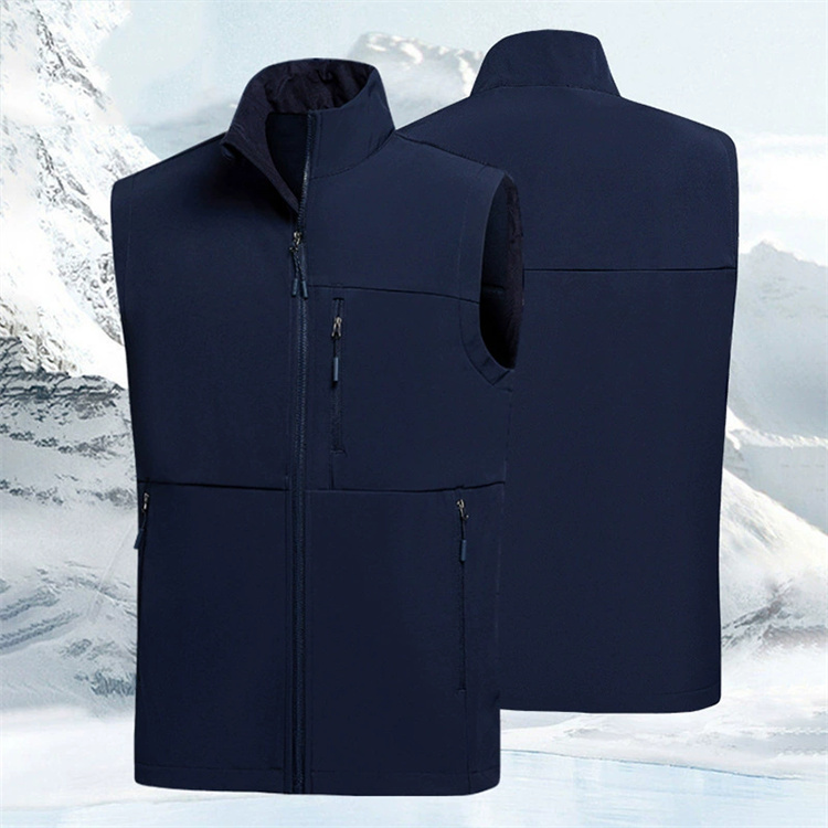2026 Autumn/Winter Golf Softshell Vest for Men, Thin Fleece Warm Vest, Golf Sports Stand Collar Vest for Men