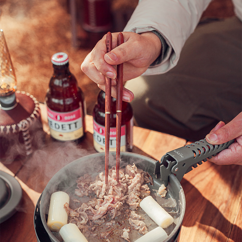 Love Road Customer Exterior Stainless Steel Fork Spoon Folding Fork Spoon Folding Chopsticks Picnic Spoon Aluminum Alloy Dining Spoon Portable