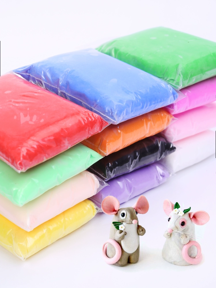 Đất sét siêu nhẹ 12 màu plasticine màu bùn không gian bùn mẫu giáo handmade pha lê đất sét trẻ em tự làm - Đất sét màu / đất sét / polymer đất sét,