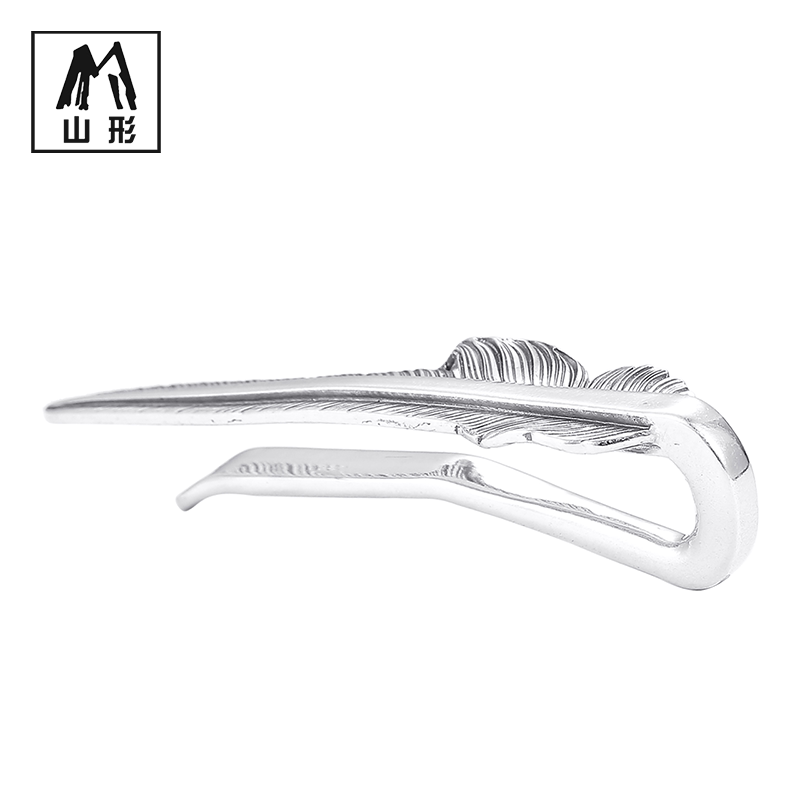 Shanxing S925 Silver Original Design Feather Clip DIY Matching Trendy Clothing Clip Brooch Accessory for Men Shanxing S925 Silver Original Design Feather Clip DIY Matching Trendy Clothing Clip Brooch Accessory for Men