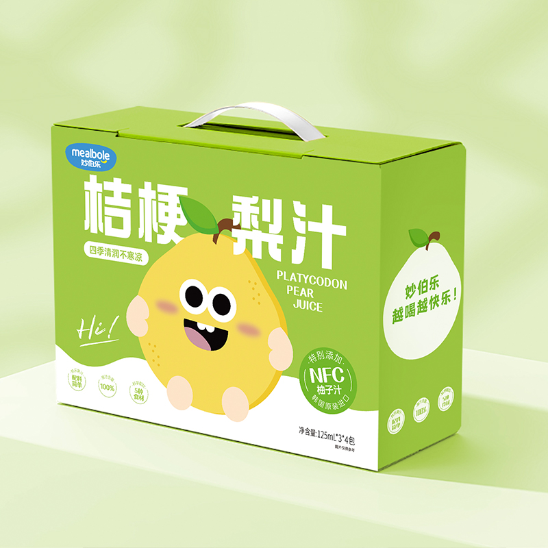 妙伯乐纯果汁儿童饮品礼盒125ml*12