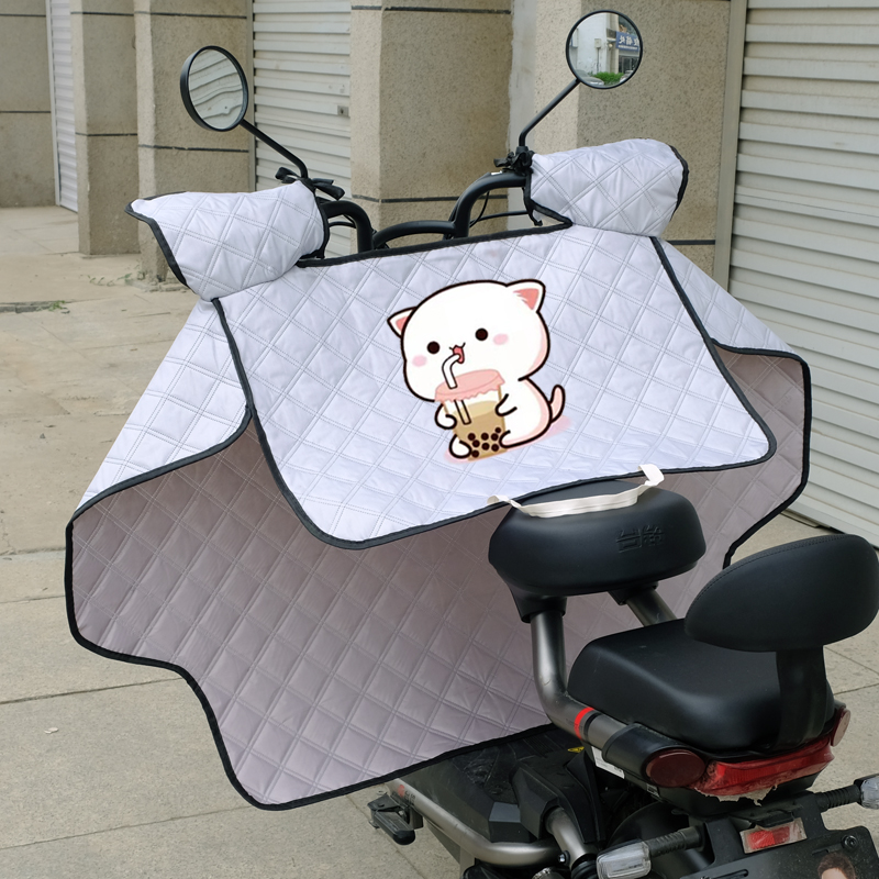 Electric Bike Wind Shield By Summer Light Cute Outfit Net Red Women's Clothing Car Rain-Proof Water Sunscreen Cartoon Breathable