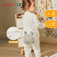 Lindex Детское демисезонное термобелье для новорожденных, хлопковый детский лонгслив для выхода на улицу, увеличенная толщина