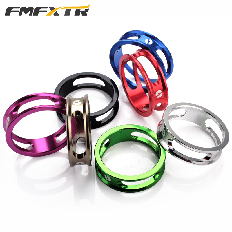 Climbing Bike Front Fork Washer Road Car Headstock Head Bowl Group Gaskets Aluminum Alloy CNC Hollowed-out Tap Plus High Ring