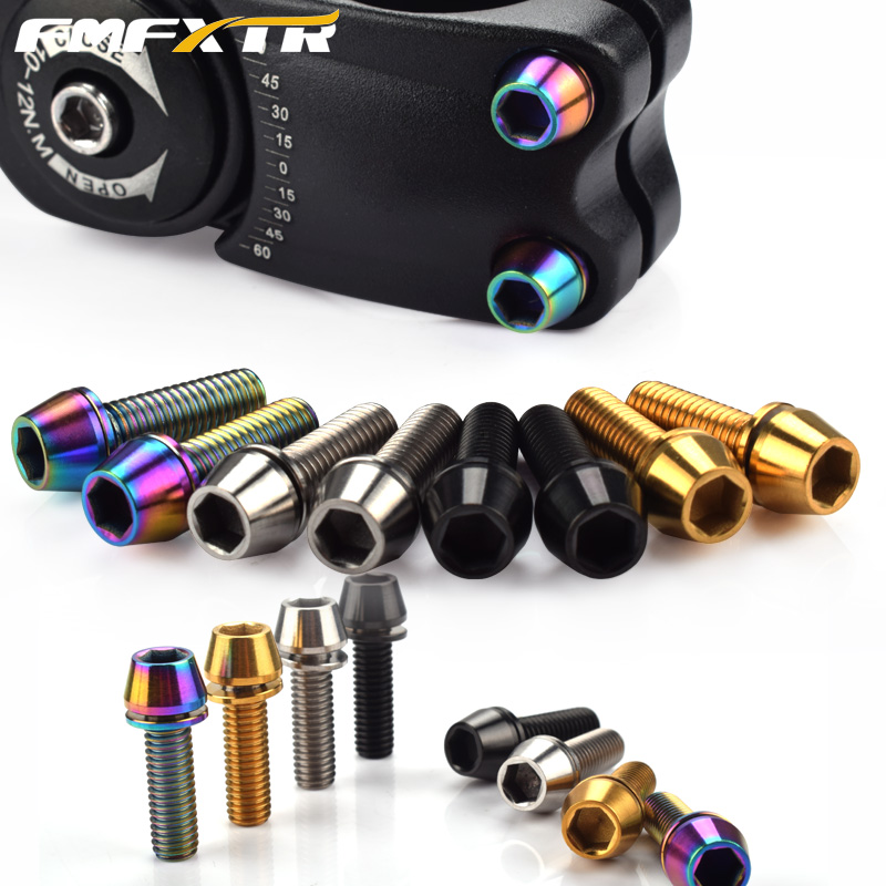 2 installed titanium alloy screws m6x20mm mountaineering bicycle handle riser faucet anti-rust brake bicycle accessories