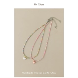 Детский браслет из бисера, ожерелье, аксессуар из жемчуга, цепочка до ключиц, в цветочек, детская одежда