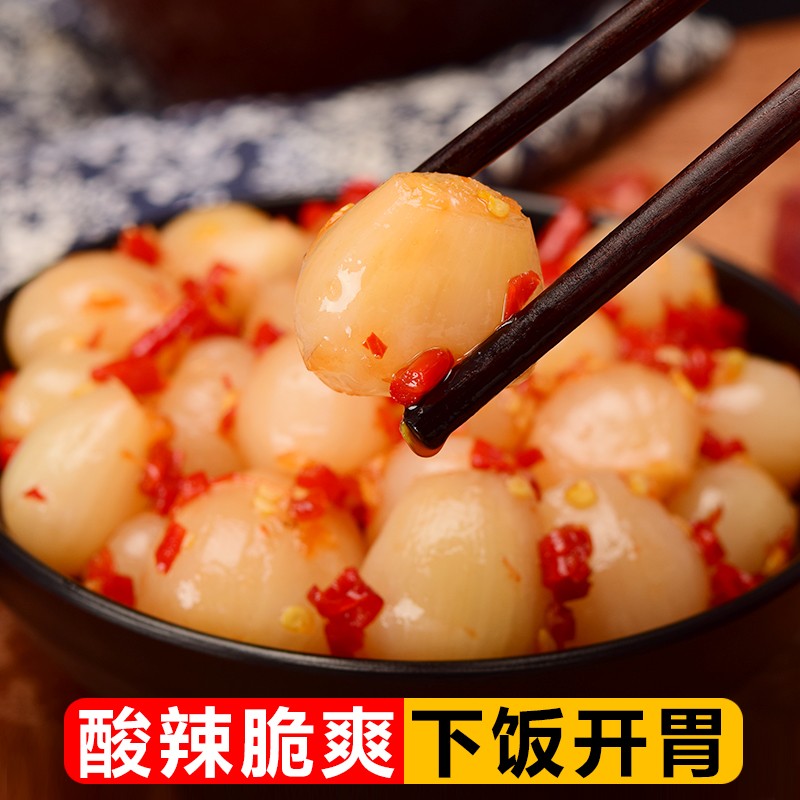 贵州农家自种新鲜藠头：脆嫩爽口的秘密武器，教你如何挑选和制作美味泡菜！