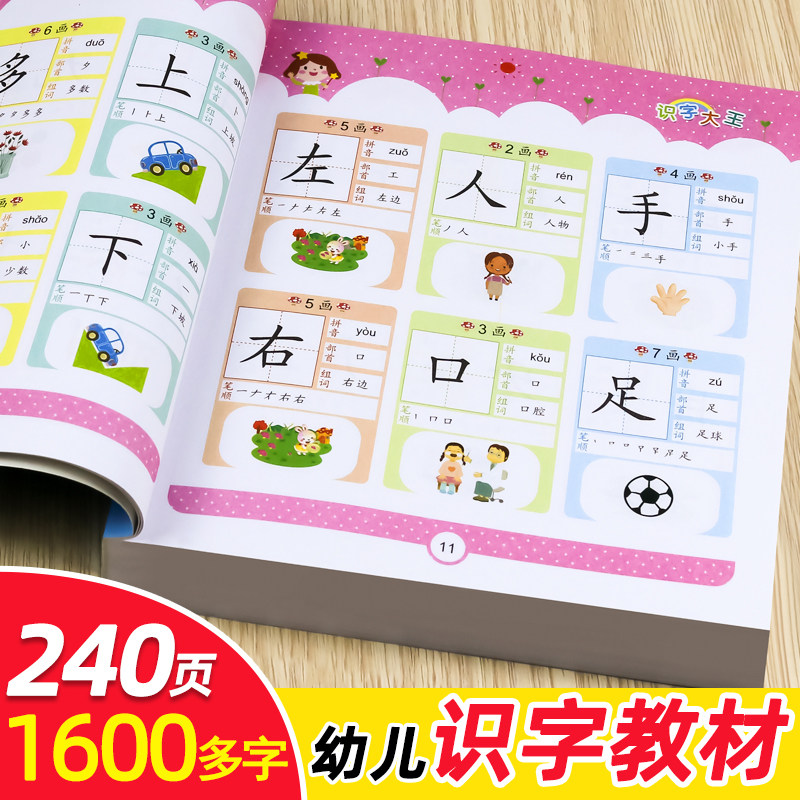 Young children literacy Cognitive Alphabet early teaching Enlightenment writing handwriting Kindergarten basic writing teaching materials 0-3-6-year-old classes in small classes Learn the words card beginology stroke pen Shunnery characters Common Chinese characters Write a recognition