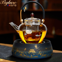 Bylure glass-cooked teapot teapot home with large capacity silver pot black tea puberry boiled tea pottery