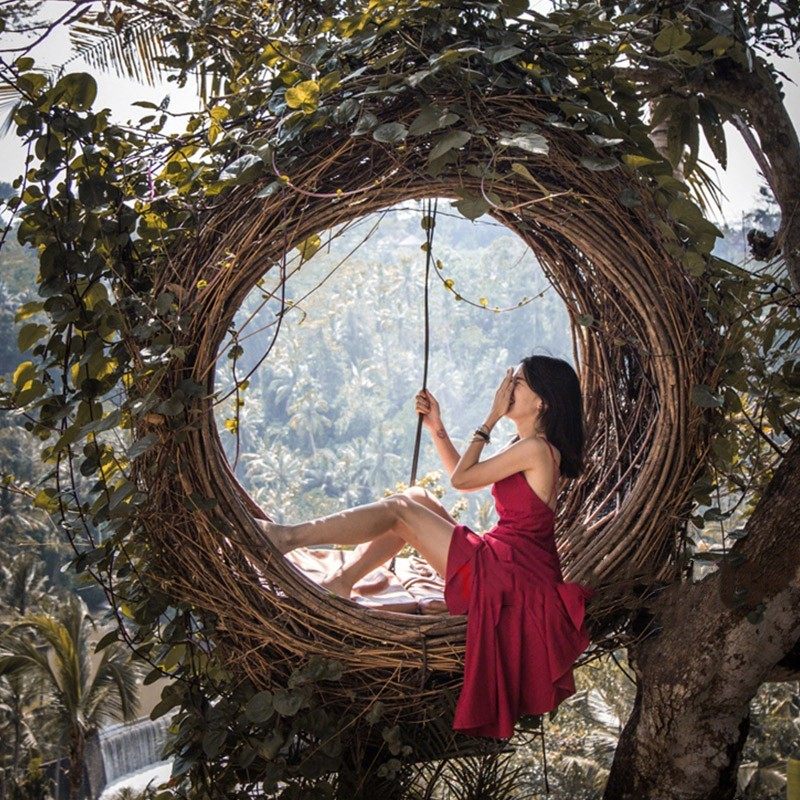 Bali Net Red League Bird Nest Autumn Scenic Scenic Wedding Profile Outdoor Famous Courtyard Hotel