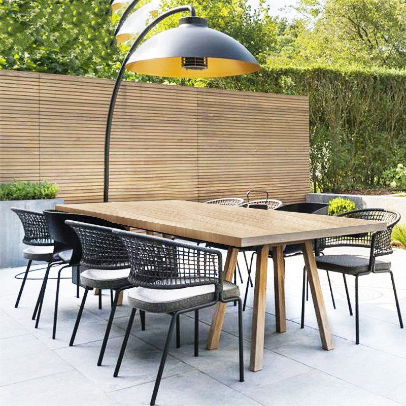 Nordic outdoor leisure rattan chair open-air courtyard table and chairs garden solid table and chair combination designer hotel furniture