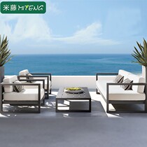 Outdoor sofa courtyard combination villa sales terrace terraceroom terrace leisure sun-proof tea several furniture