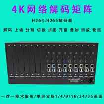 H265网络监控视频解码器兼容海康大华4K数字高清混合HDMI矩阵切换