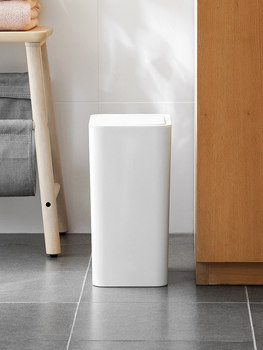 Push-type kitchen toilet bathroom trash can with lid