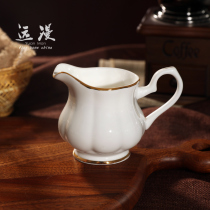 Ceramic milk cans English retro milk cup gold rimmed bone porcelain Milk Cup Coffee Milk Cup creative small milk can be customized