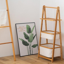 110 Come-on-floor multilayer shelve toilet bedroom clothing containing shelf Japanese style home foldable shelf