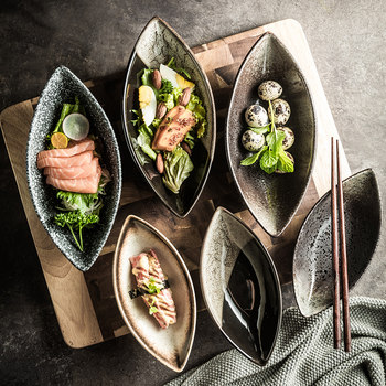 Restaurant specialty dishes ceramic plate soup bowl plate salmon