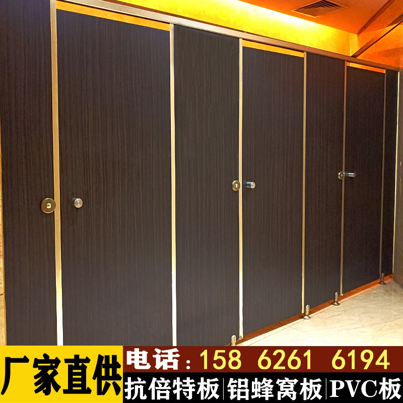 Public makeup room partition board school PVC toilet toilet anti-pellet plate moisture and waterproof public toilet partition door