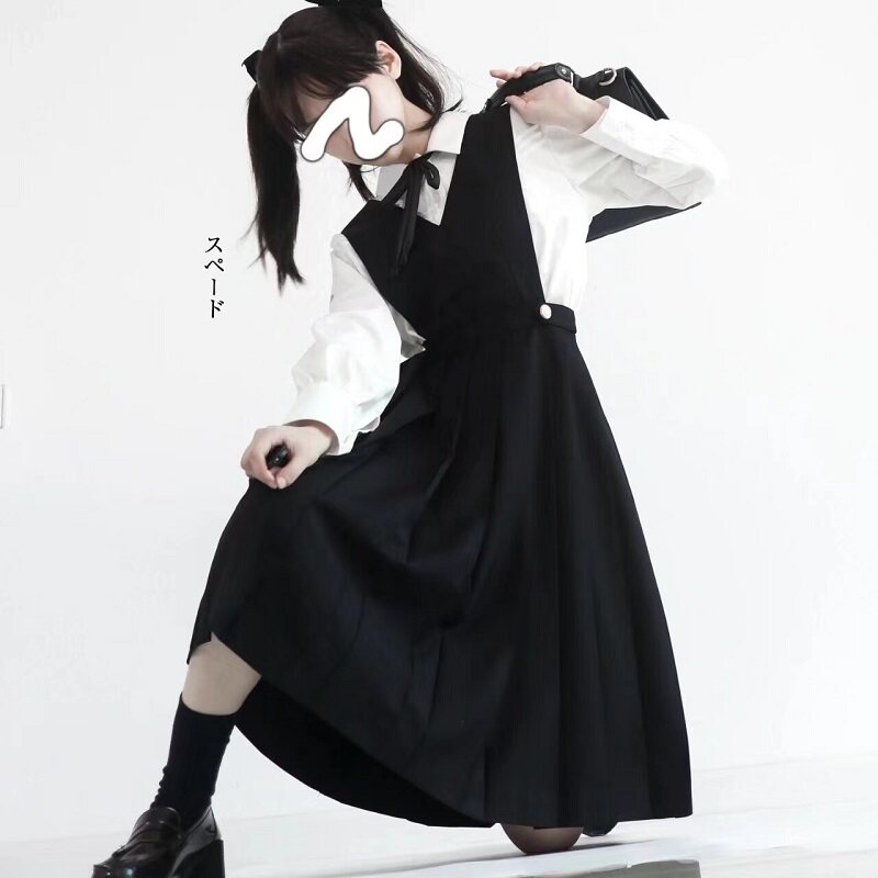 Black nursing skirt jk uniform suit summer long suspender dress basic model orthodox suit jacket card milk