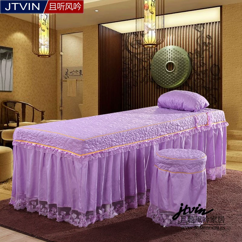 Khăn trải giường bốn mảnh, trải giường massage bốn mảnh cho thẩm mỹ viện, có thể được tùy chỉnh - Trang bị tấm