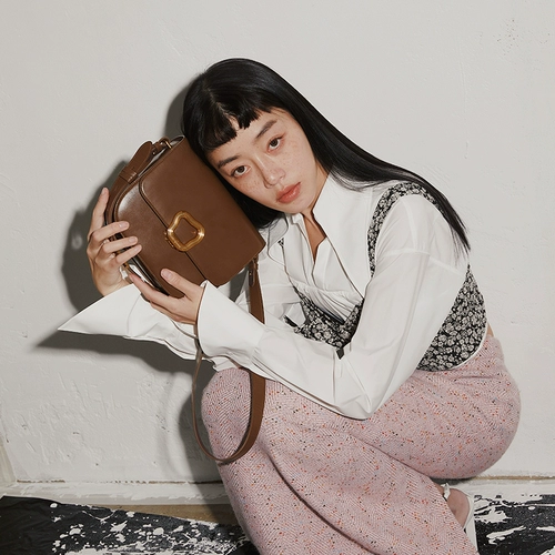 Songmont Большая сумка для тофу, серия сброса, дизайнерская квадратная сумка через плечо из воловьей кожи первого слоя, Ян Цзы в том же стиле