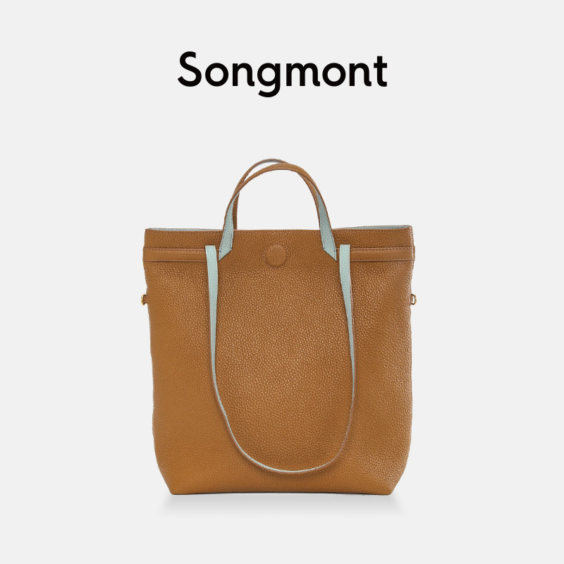 Songmont middle number Vertical plate Double-sided special bag Bull Leather Designer Money Shopping Single Shoulder Bag Rebecca Recommend