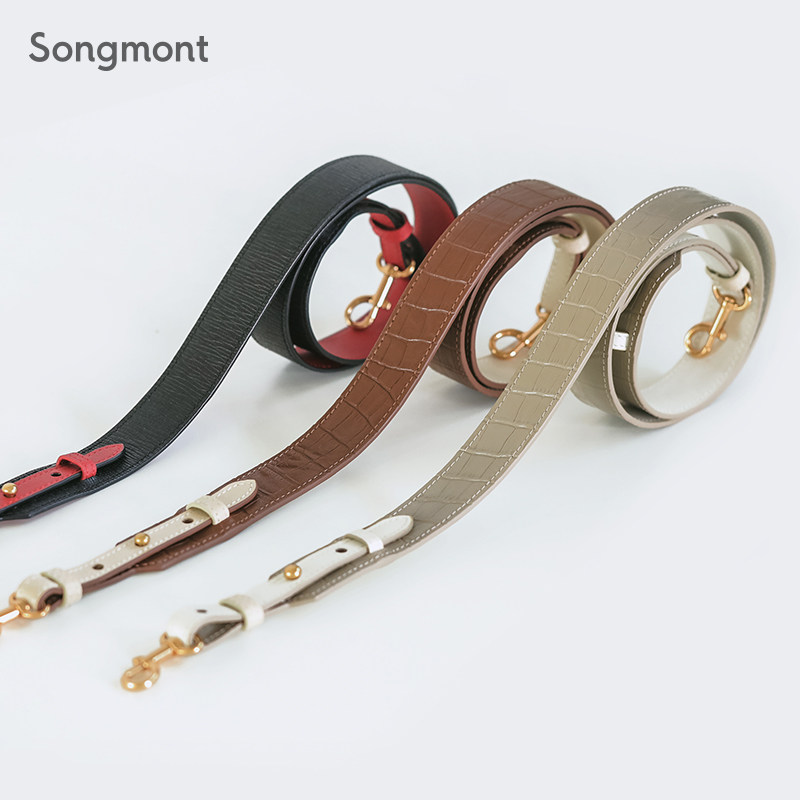 songmont bag bag wide shoulder strap female head layer cow leather small crowddesigner fashion 100 hitch buckle bag strap