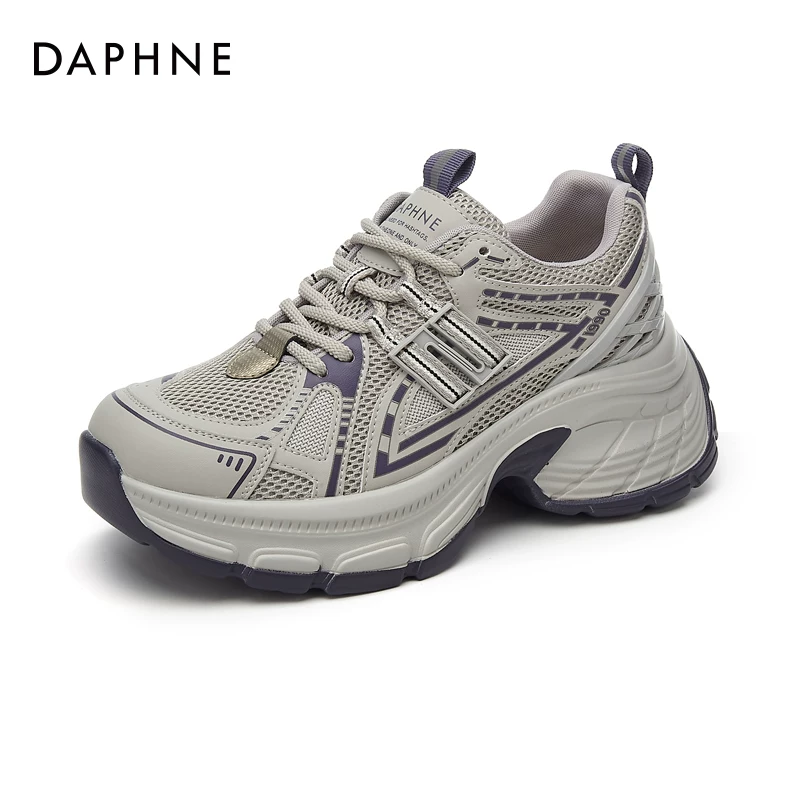 Daphne Silver Dad Shoes Women's 2026 New Summer Popular Thick-Soled Sports Shoes Increased Breathable Women's Shoes