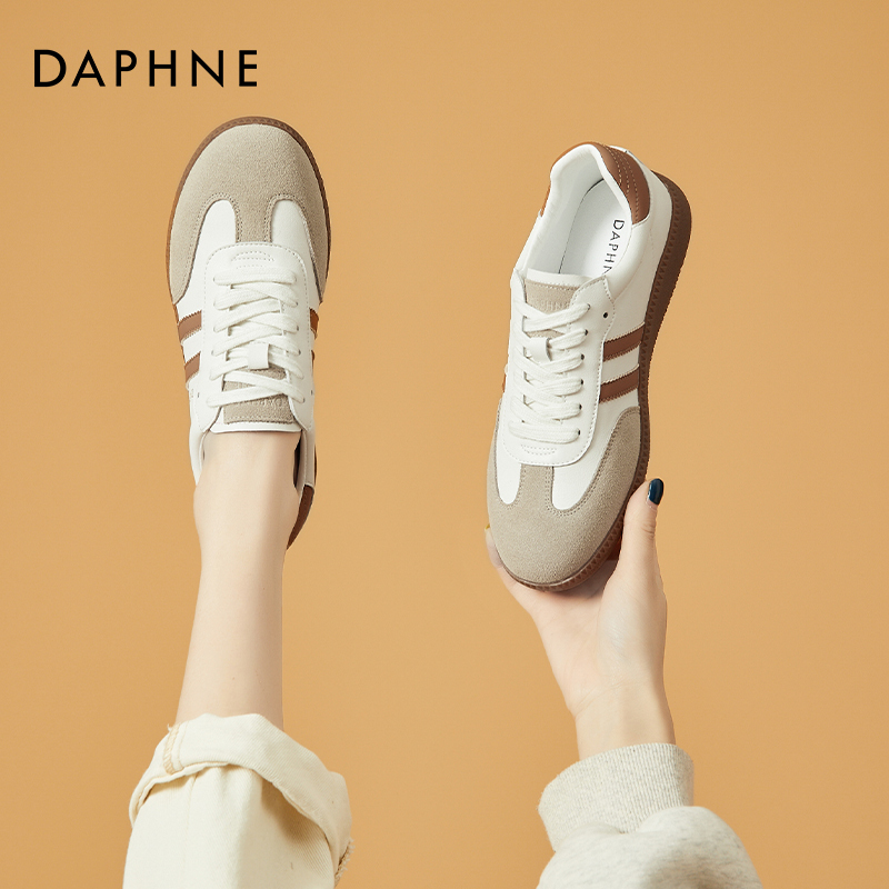 Daphne Genuine Leather Training Shoes for Women 2026 Popular Summer New Sports Shoes Casual Sneakers Thick-Soled Women's Shoes