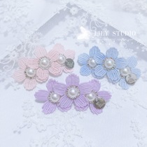 Lily studio handmade pet Headdress Teddy Yorkshire Shih Tzu Maltese Lace flower hairpin