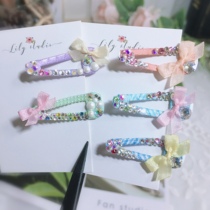 Lily studio handmade pet headdress Yorkshire Shih Tzu Marzis imported Swarovski color diamond BB clip