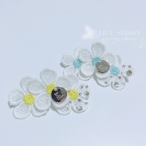 Lily studio handmade pet headdress Malzis Yorkshire Teddy Imported lace frangipani hairpin