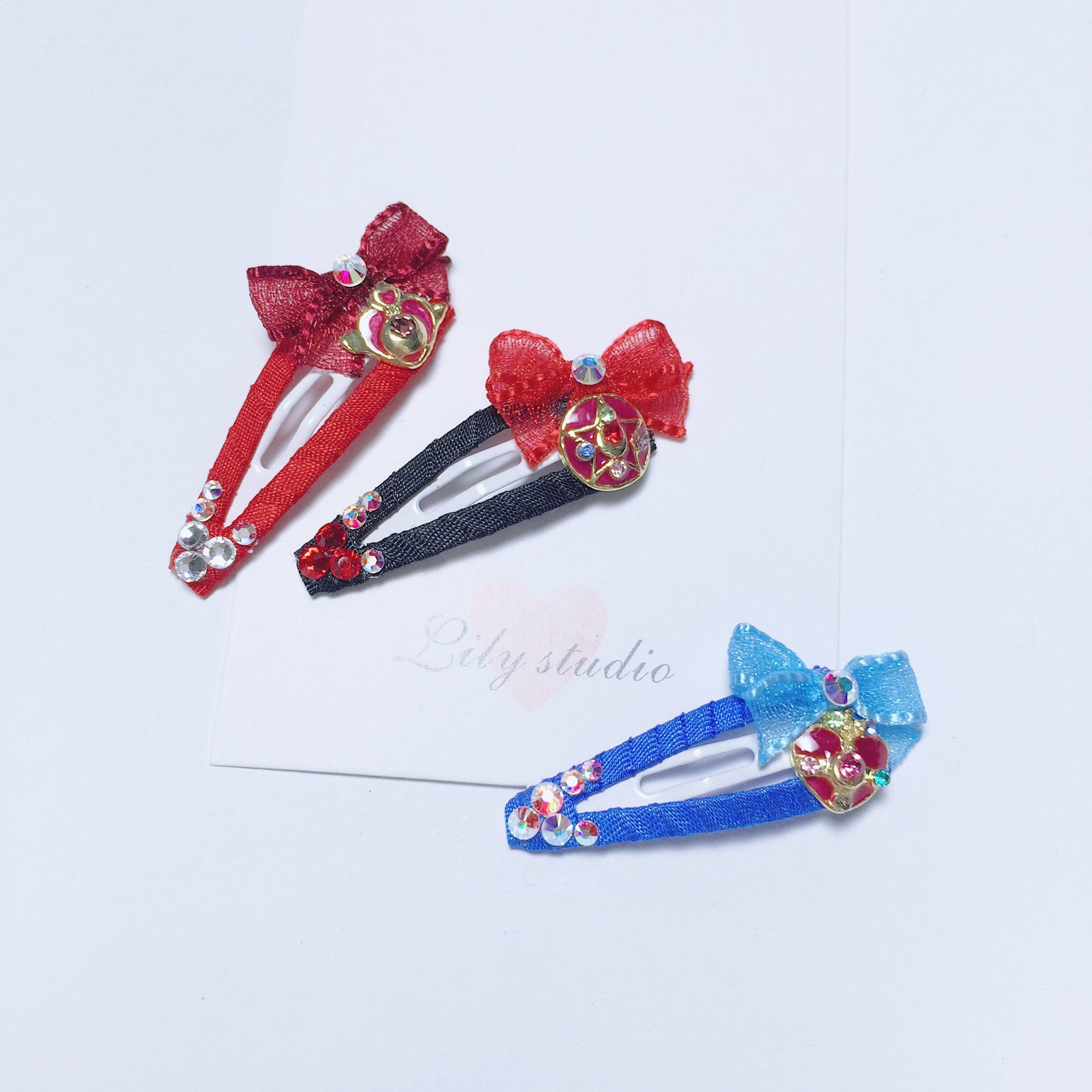 Lily studio handmade pet headgear Teddy Yorkshire Shisch Marzis Sailor Moon BB clip