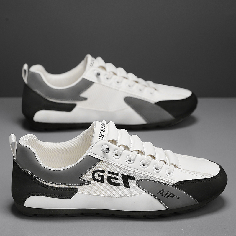 メンズシューズ 春 2025 新作 ソフトソール ホワイトシューズ メンズ トレンディ オールマッチ ビーニー カジュアル フォレスト スポーツ トレンディシューズ