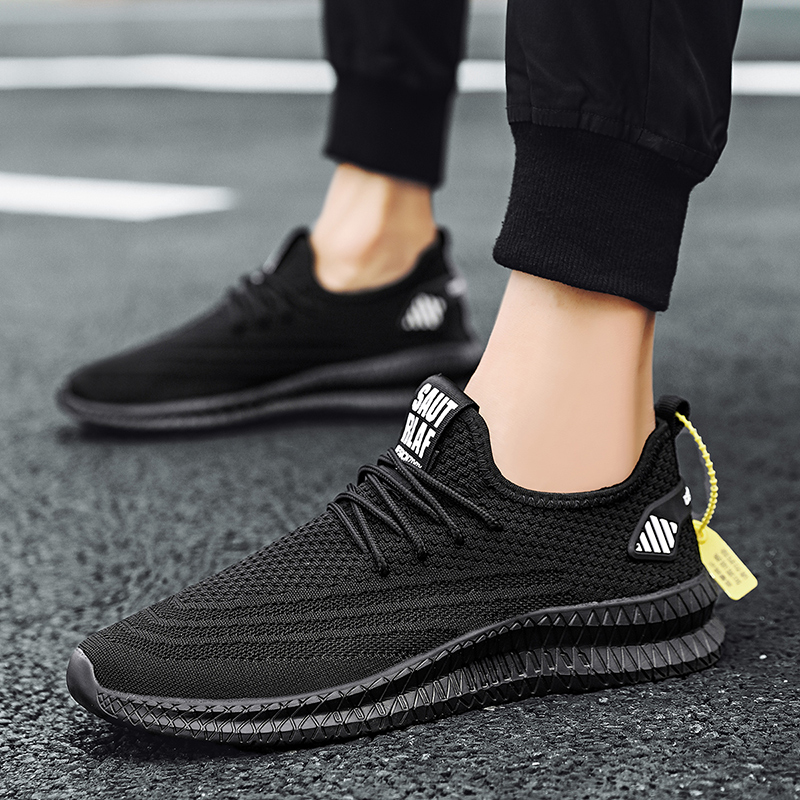 South Pole Man 2022 Winter New All Black Sports Leisure running Men's shoes Deodorant Tourist Tide Shoes 45 Large size 46